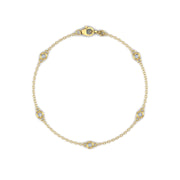 Bracelet diamants ronds 0.30 carat or jaune Lidia